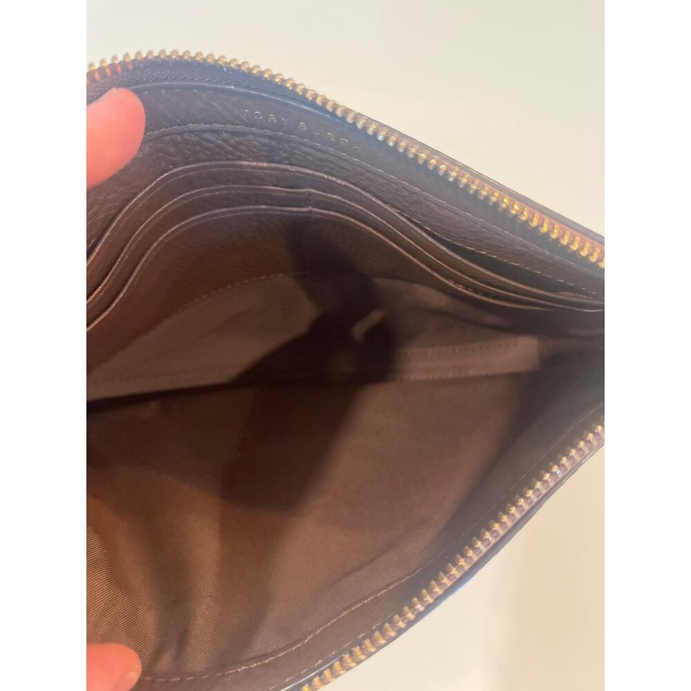 Tori Burch Wristlet Brown Leather - Picture 6 of 12